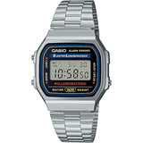 Casio A168WA-1YES Unisex Adult Digital Quartz Watch - Silver