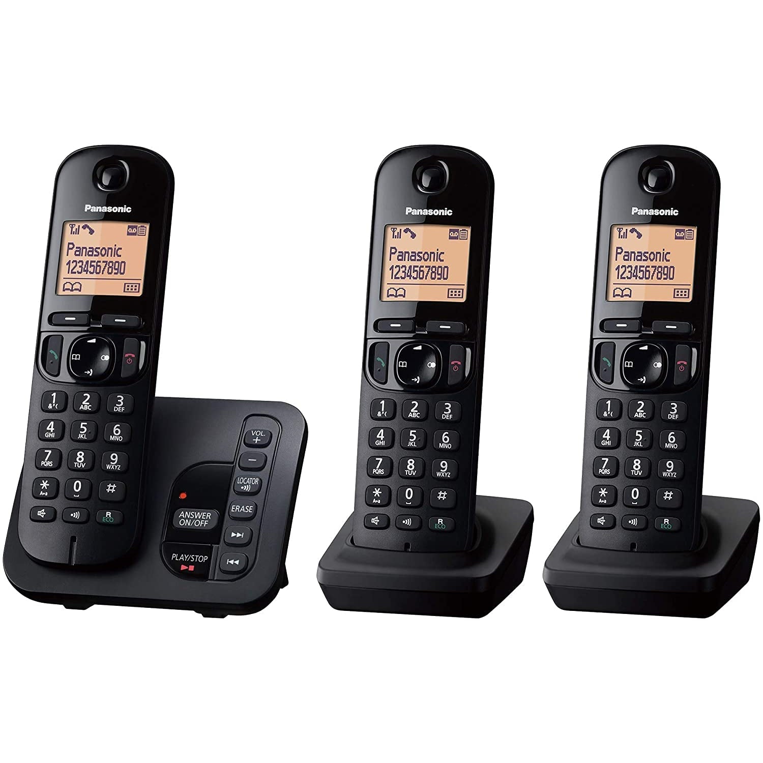 Panasonic KX-TGC223EB DECT Cordless Phone with Answering Machine - Trio - Refurbished Good