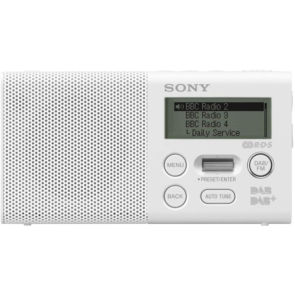 Sony XDR-P1DBP Pocket DAB/DAB+ Radio - White - Refurbished Excellent