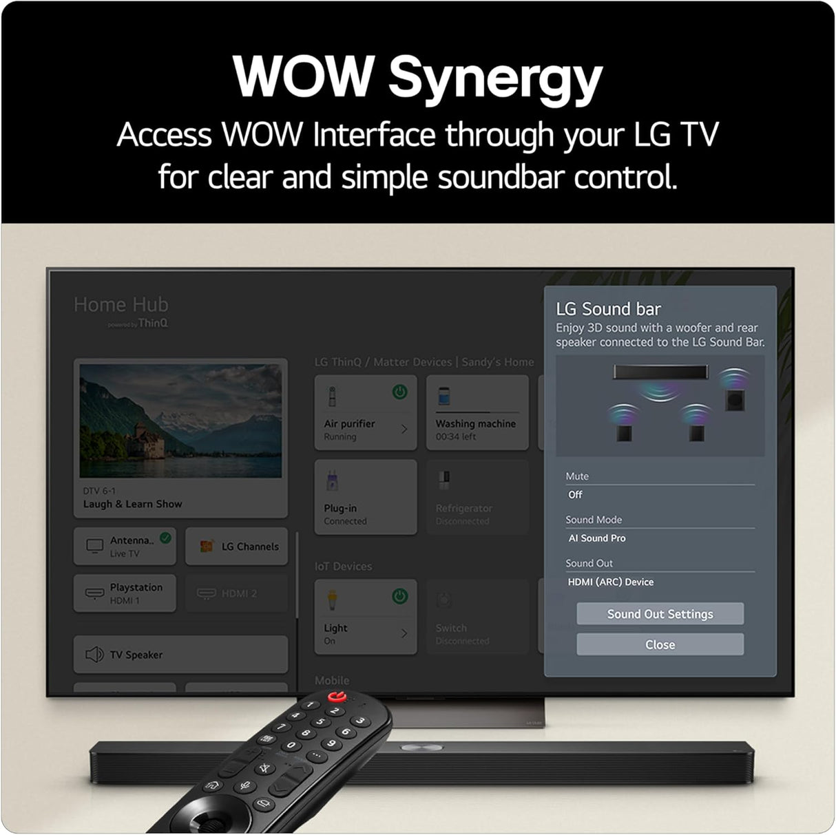 LG US40T Bluetooth Soundbar with Wireless Subwoofer - Good
