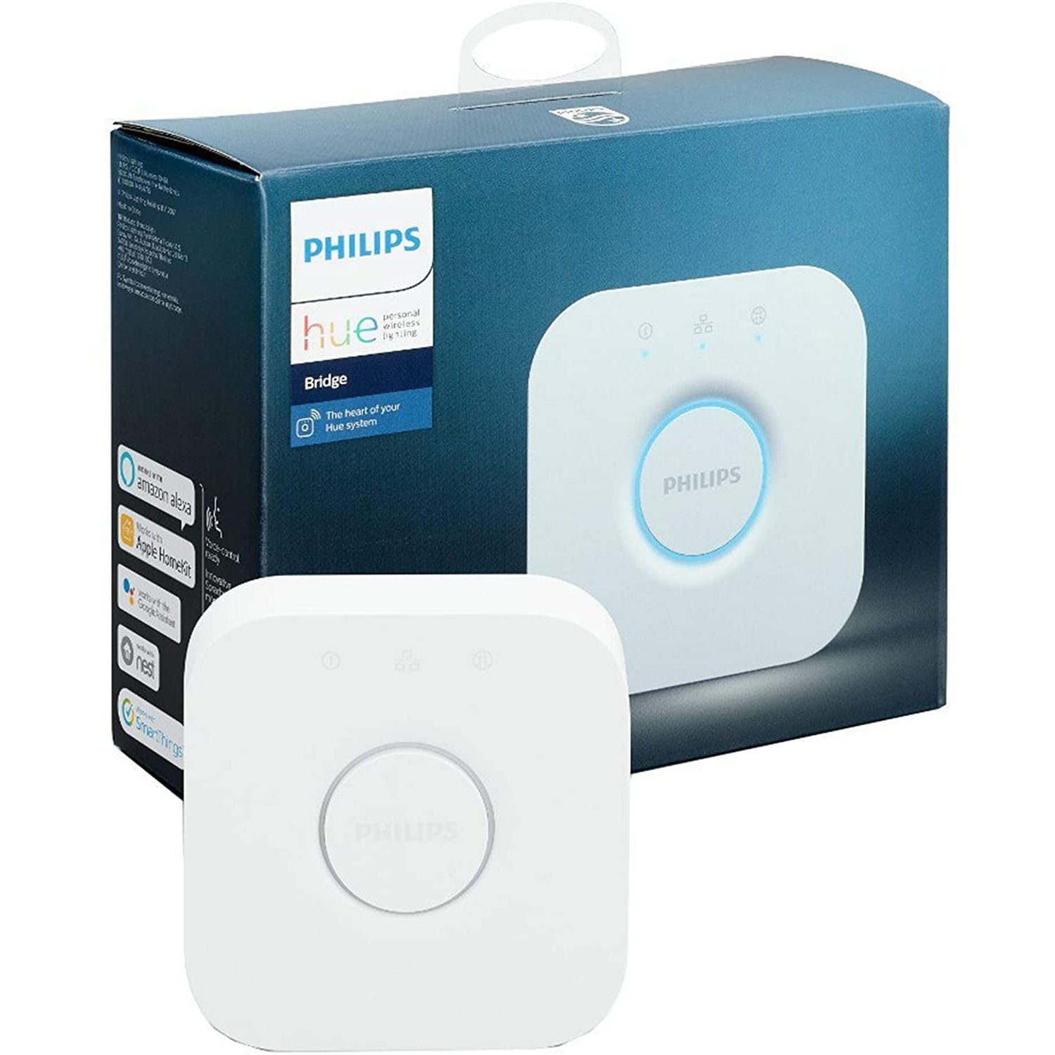 Philips Hue Bridge 2.0 (Works with Alexa), White. Smart Home Lighting System - Refurbished Excellent