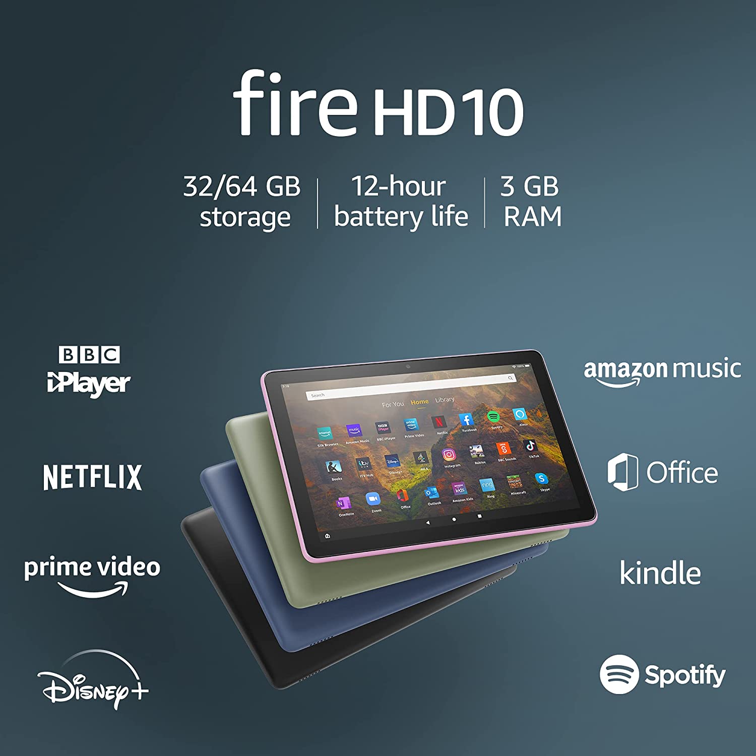 Amazon Fire HD 10 Tablet 32GB 10.1 Inch Display - Denim - Refurbished Pristine