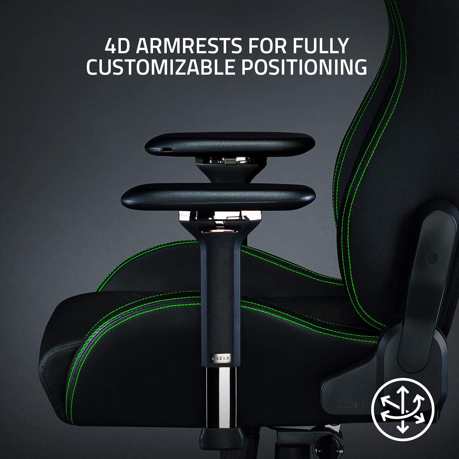 Razer Iskur Gaming Chair With Built-In Lumbar Support - Black