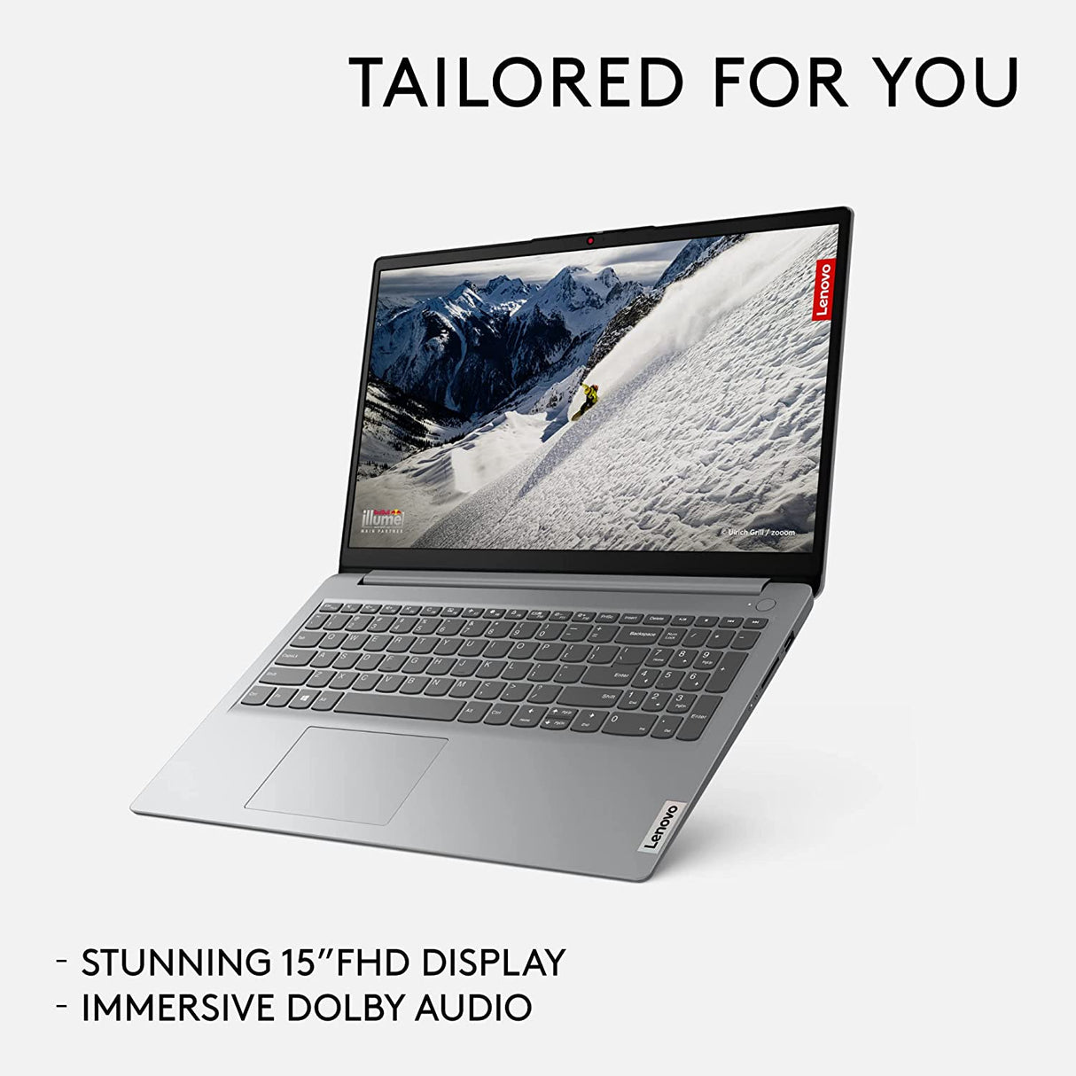 Lenovo IdeaPad 1 (82R1005HUK) Laptop AMD Ryzen 7-3700U 8GB RAM 512GB SSD 15.6" Grey