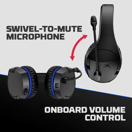 HyperX Cloud Stinger Wireless Gaming Headset for PS4 - Black - New