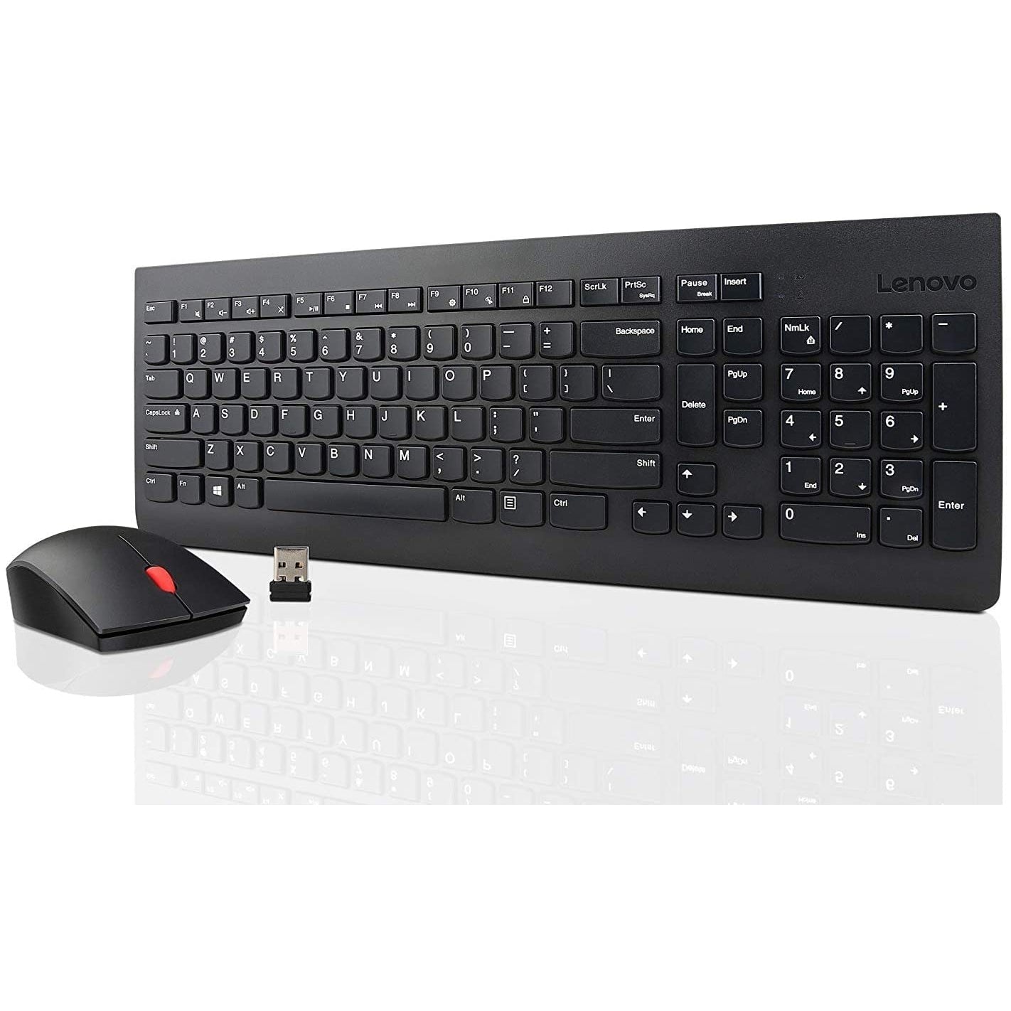 Lenovo 4X30M39496 Essential Wireless Keyboard and Mouse Combo - Black - Refurbished Good