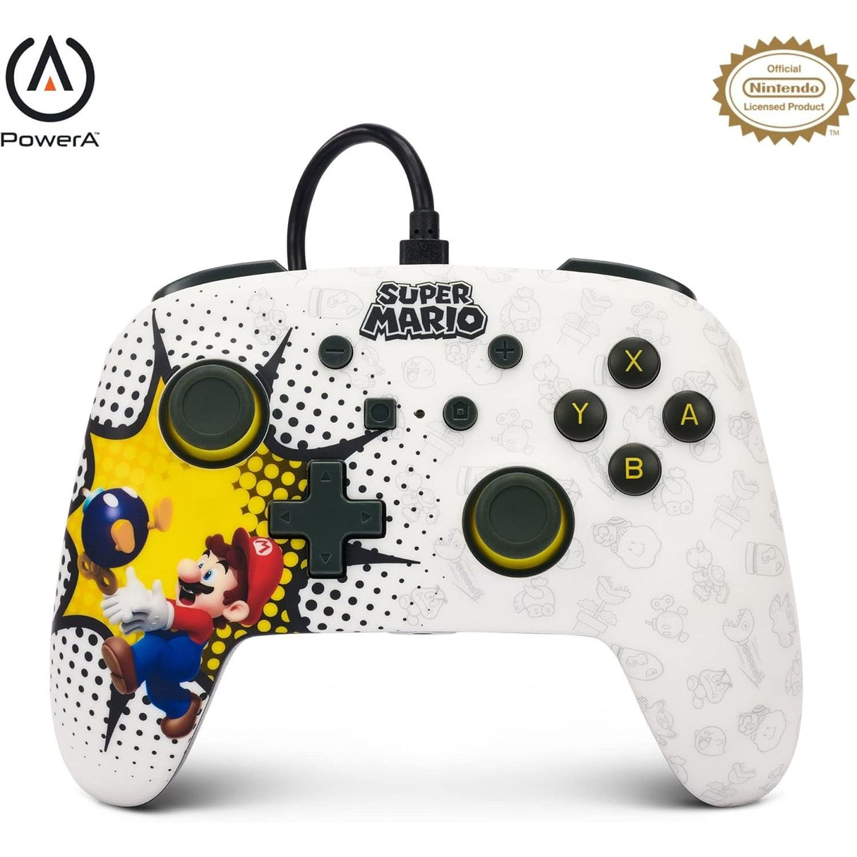 PowerA Enhanced Wired Switch Controller - Bob-omb Blast - New