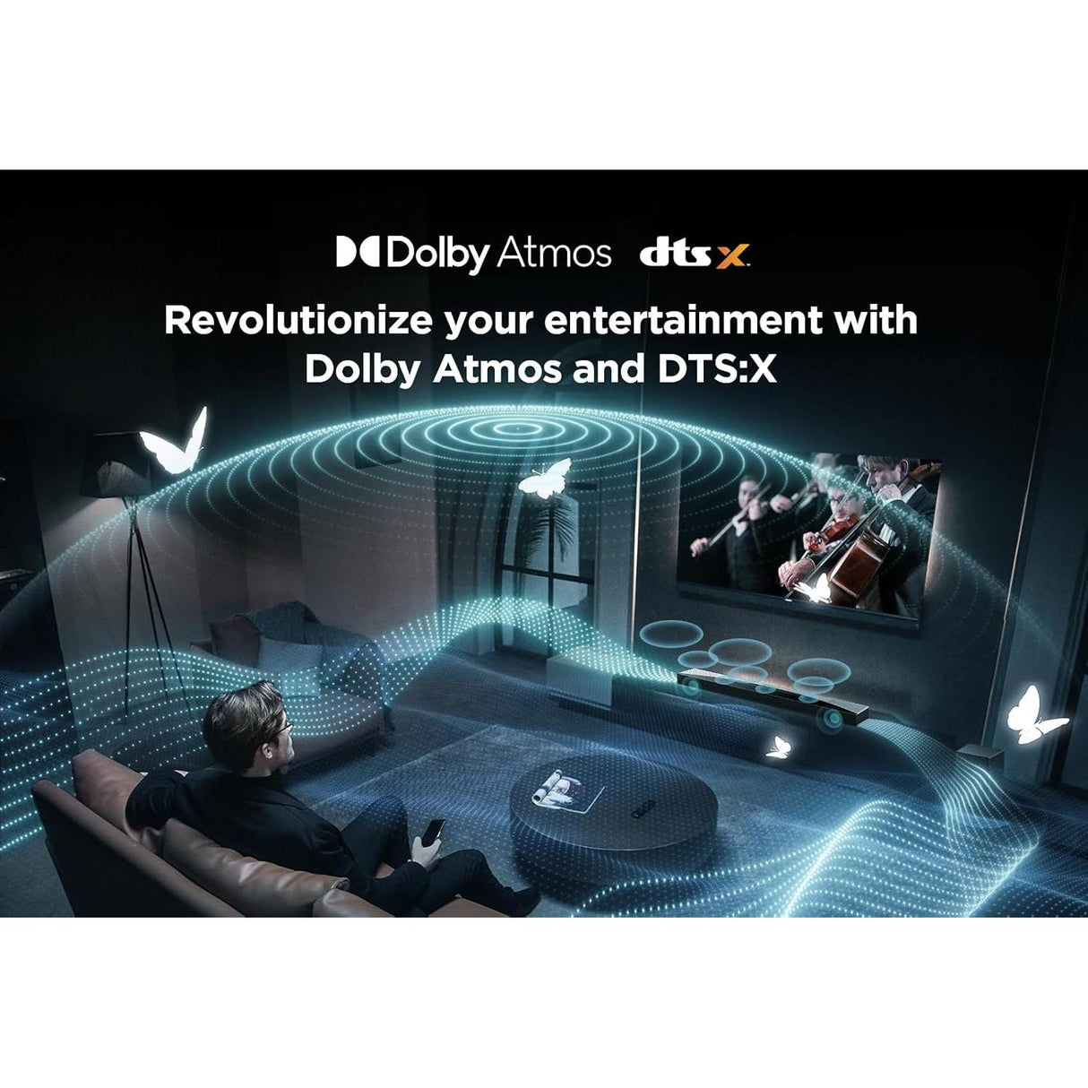 TCL Q75HK 5.1.2 Wireless Sound Bar with Dolby Atmos & Subwoofer - Fair - Cracked Plastic