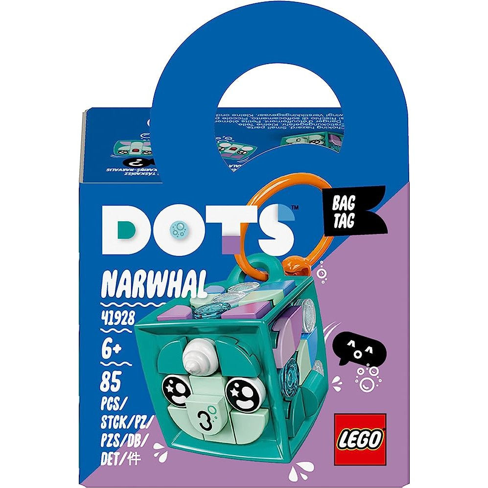 LEGO 41928 DOTS Bag Tag Narwhal - New