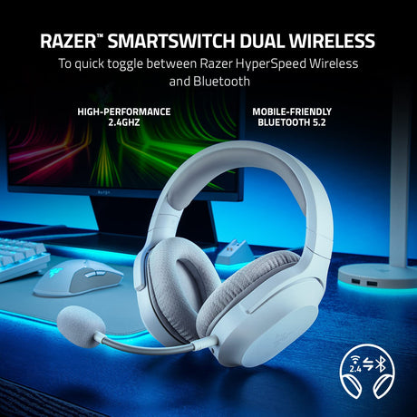 Razer Barracuda X 2022 Edition Wireless Headset - Mercury White - Refurbished Pristine