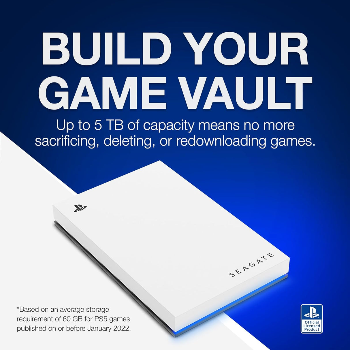 Seagate Game Drive 2TB for PS4 & PS5 - White -  Good
