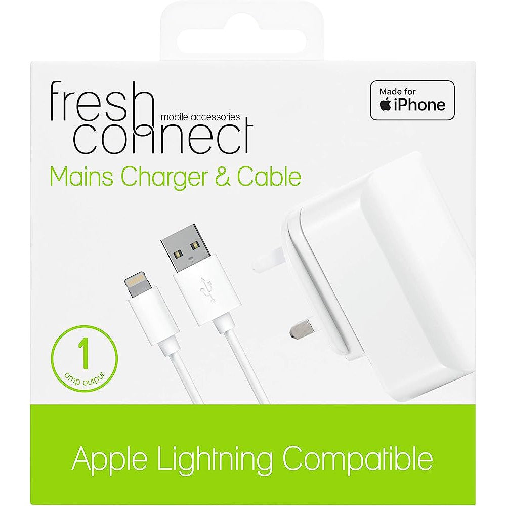 Fresh Connect Car Charger & Apple Lightning Compatible Cable