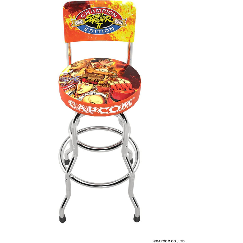 Arcade1UP High Back Street Fighter Legacy Stool - New
