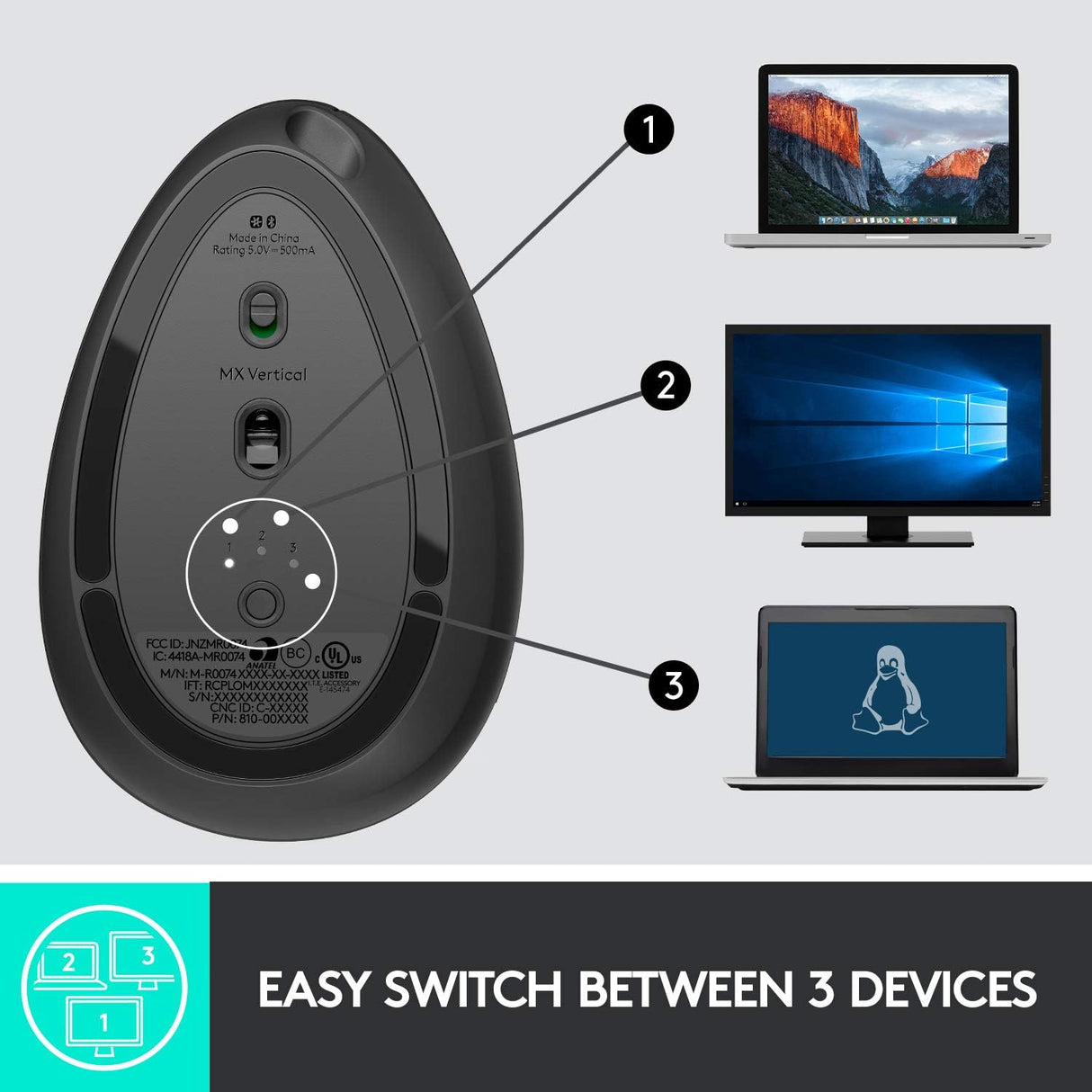 Logitech MX Vertical Ergonomic Mouse - Good