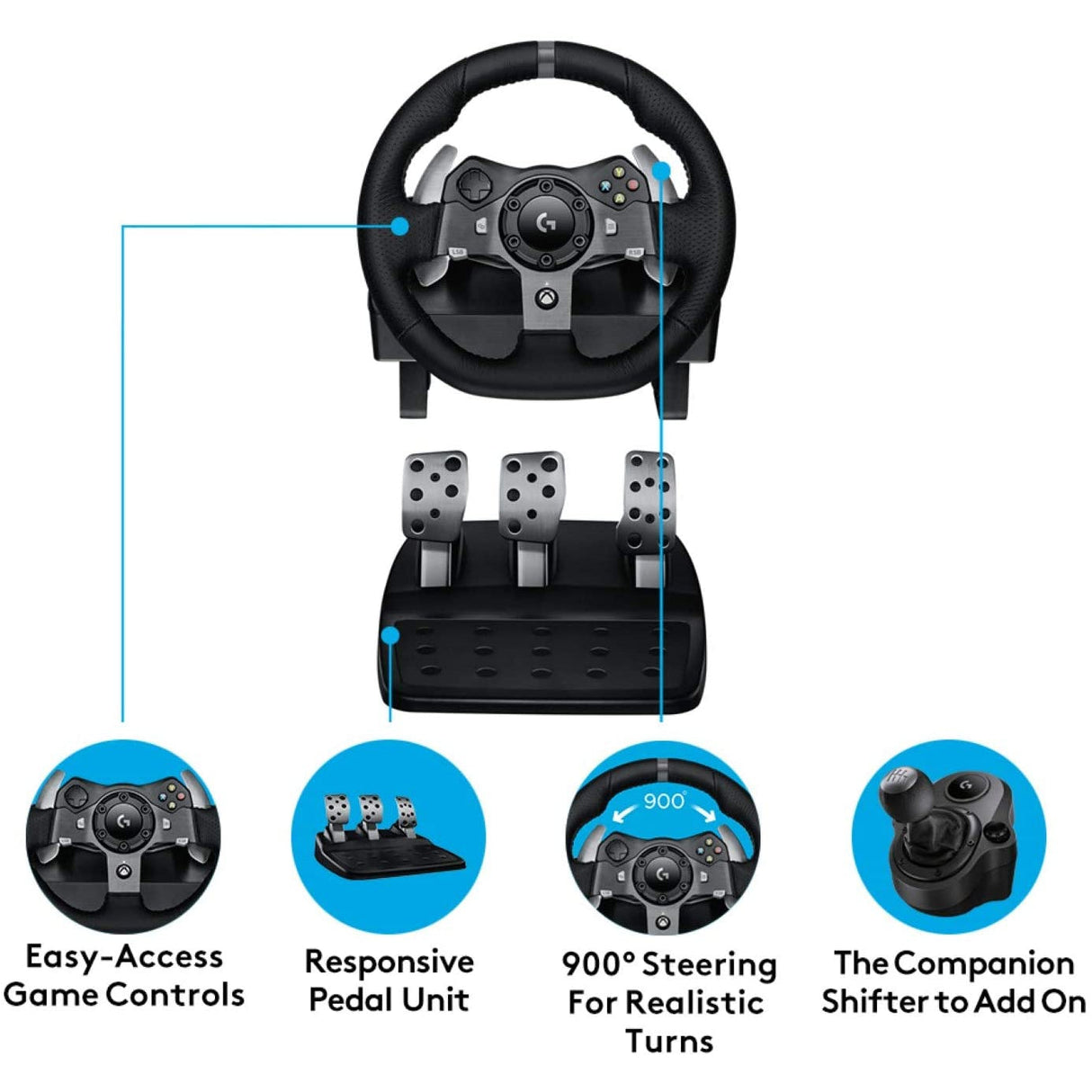 Logitech G920 Driving Force Racing Wheel - Xbox & PC - Refurbished Good