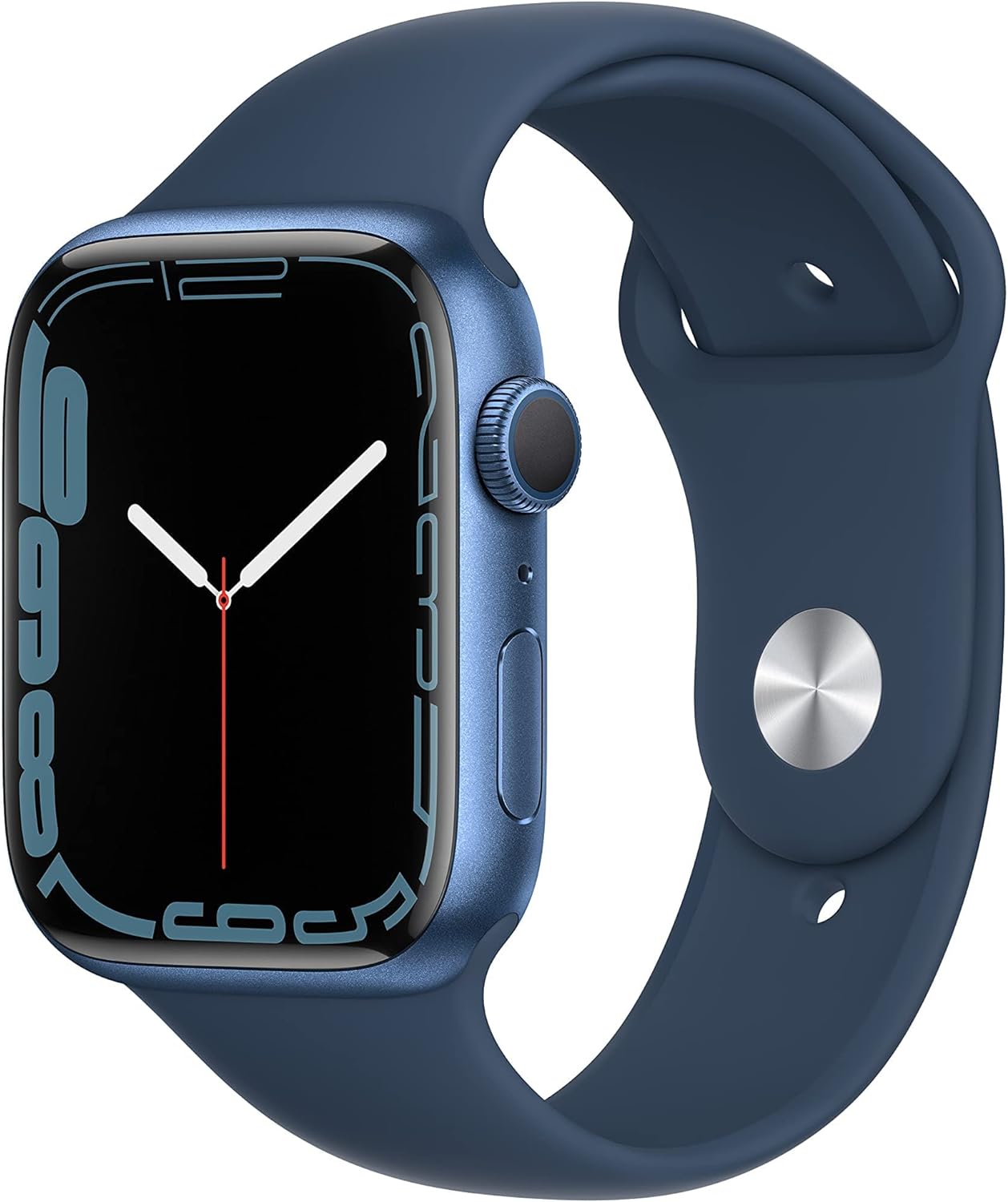 Apple Watch Series 7 45mm GPS Blue Aluminium Black Sport Band