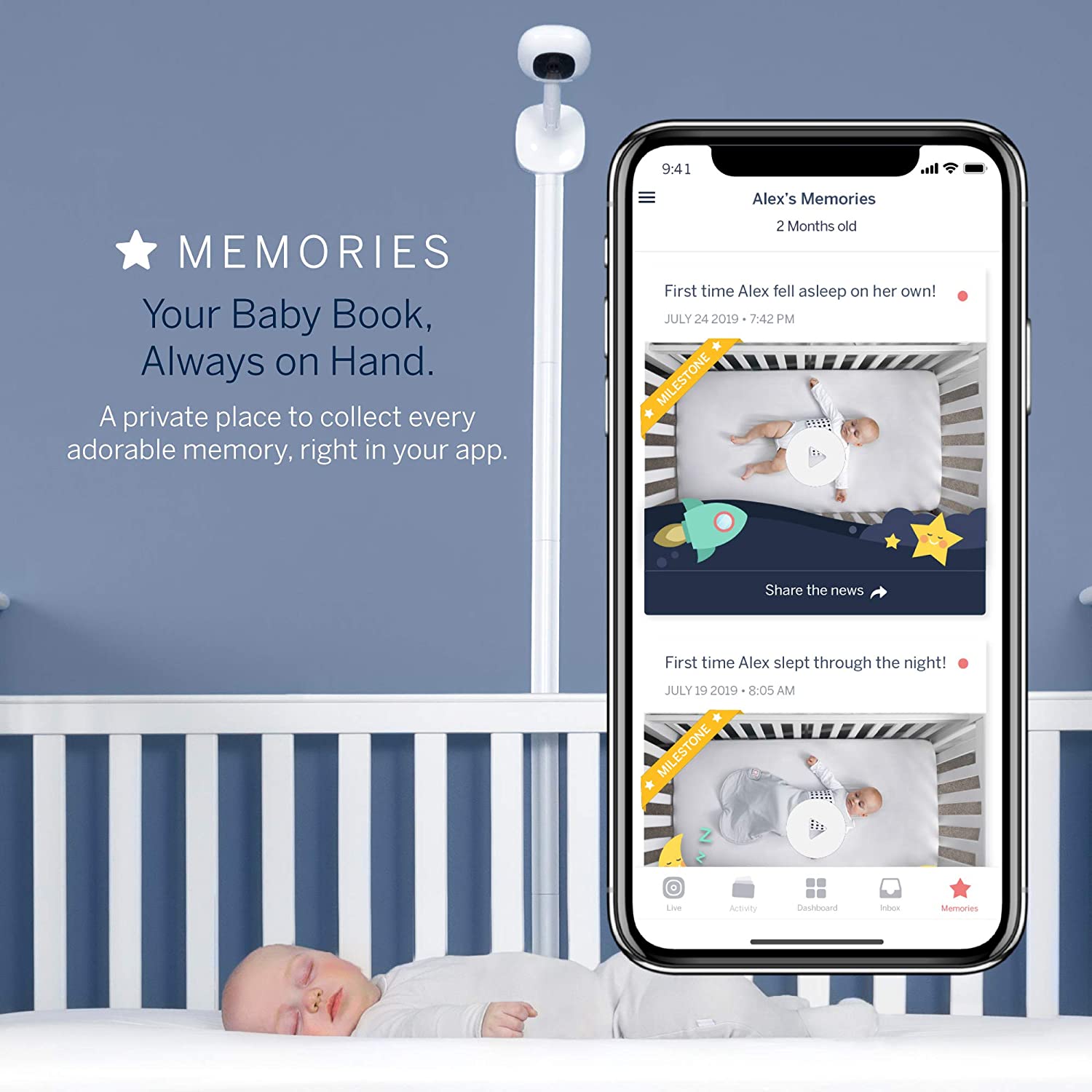 Nanit N211UK Plus Smart Baby Monitor Camera - White