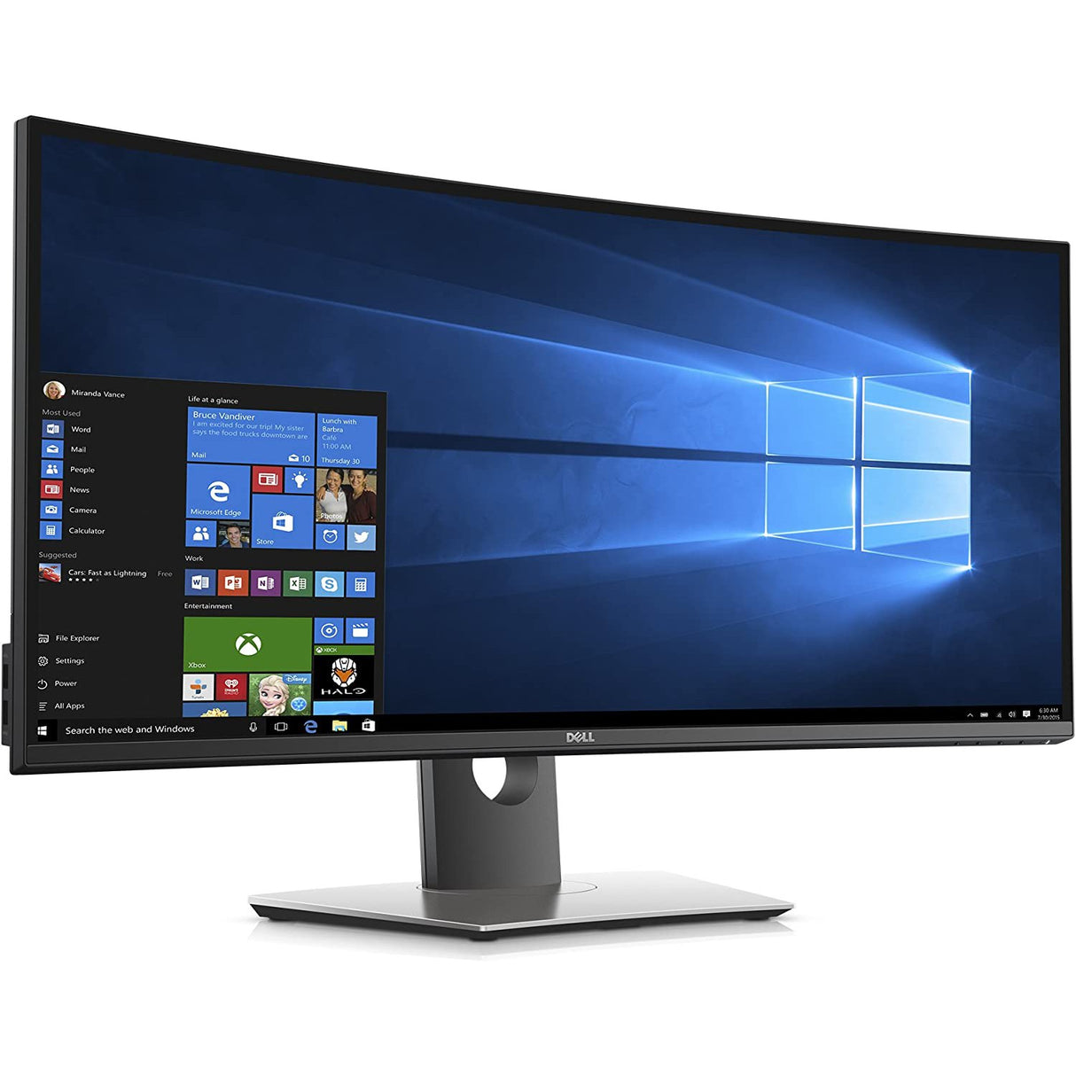 Dell UltraSharp U3417W Curved Monitor, 34”, Black - Refurbished Good