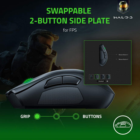 Razer Naga Pro Wireless Gaming Mouse - Black