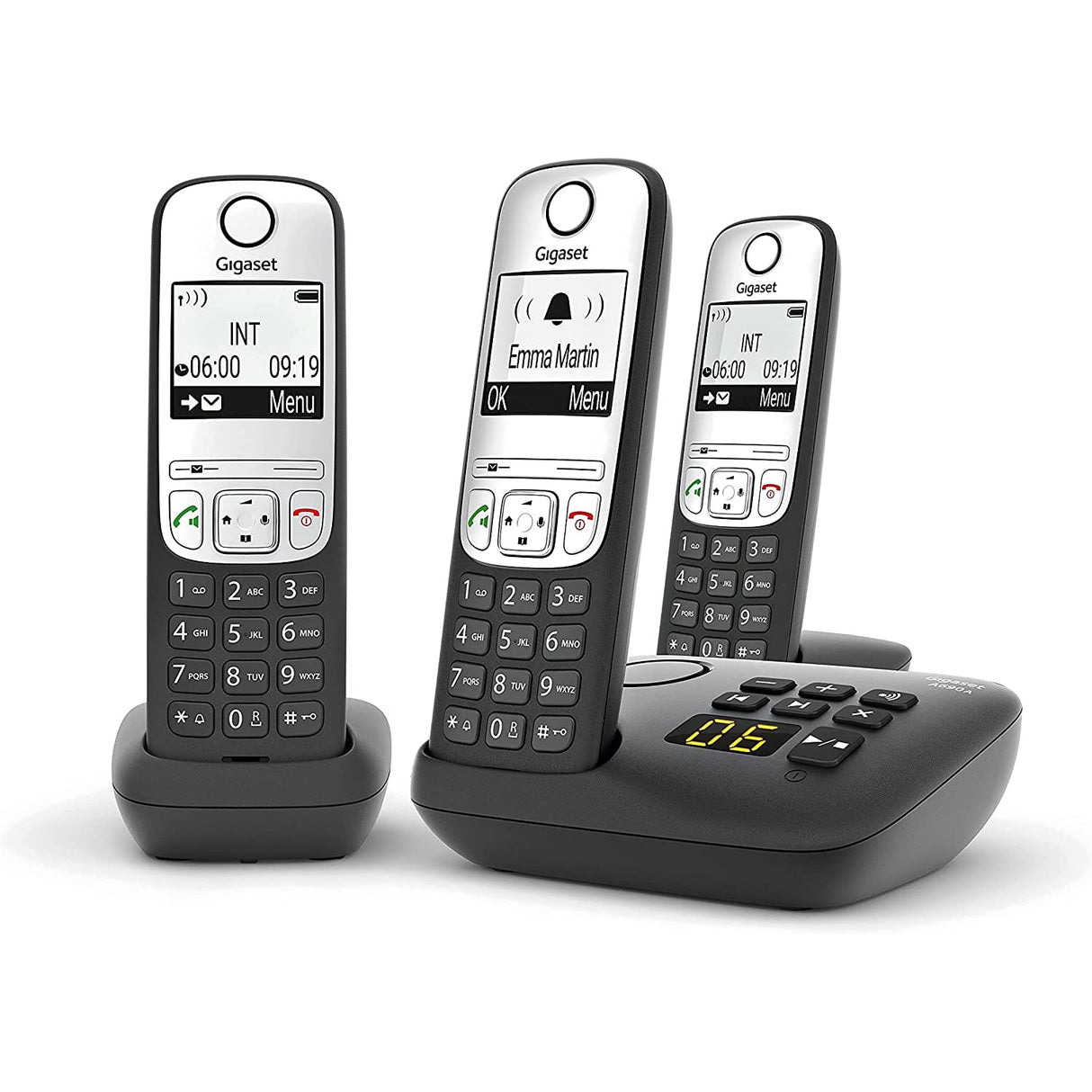 Gigaset A690A DECT Home Telephone with Answering Machine - Trio - Refurbished Pristine