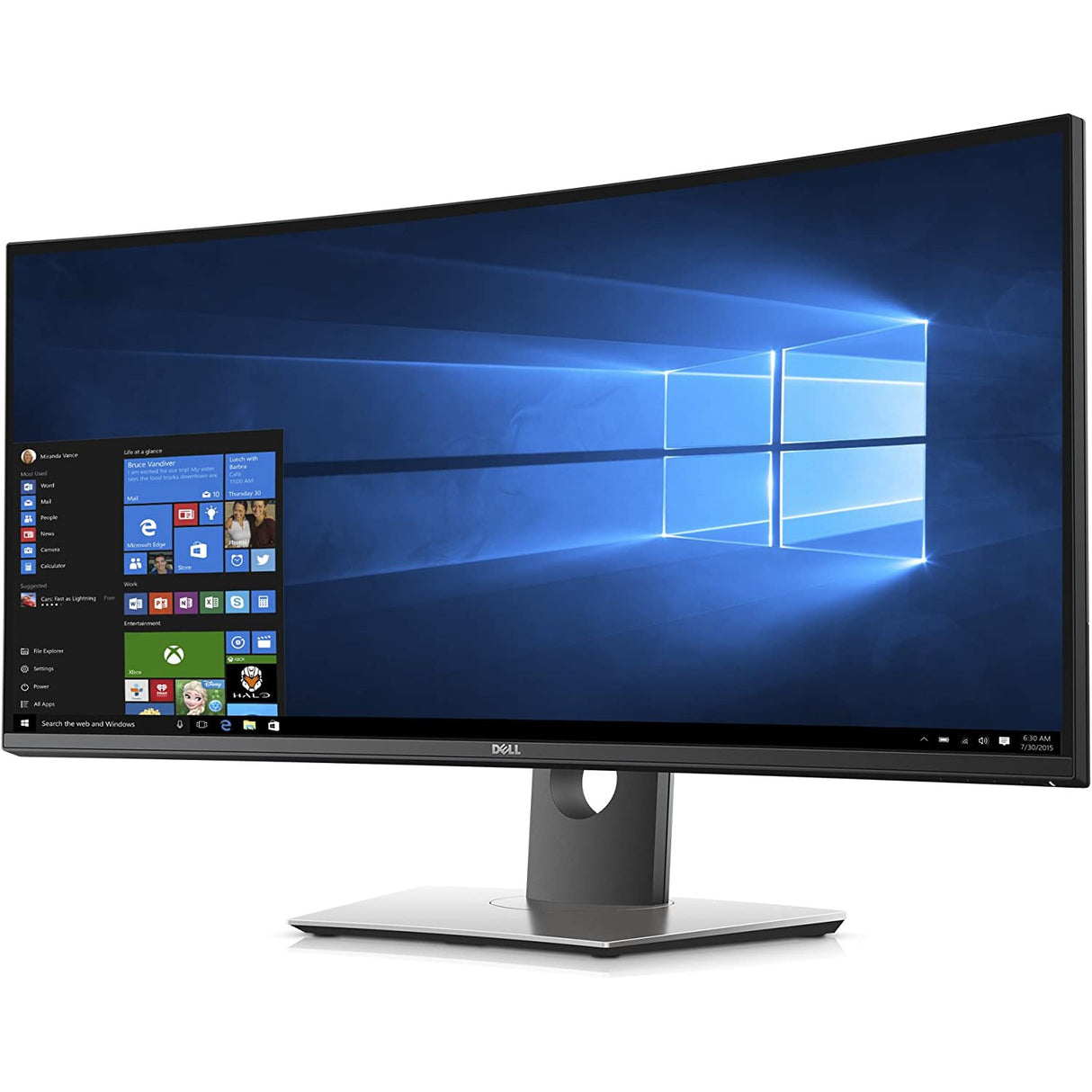 Dell UltraSharp U3417W Curved Monitor, 34”, Black - Refurbished Good - THIRD PARTY STAND