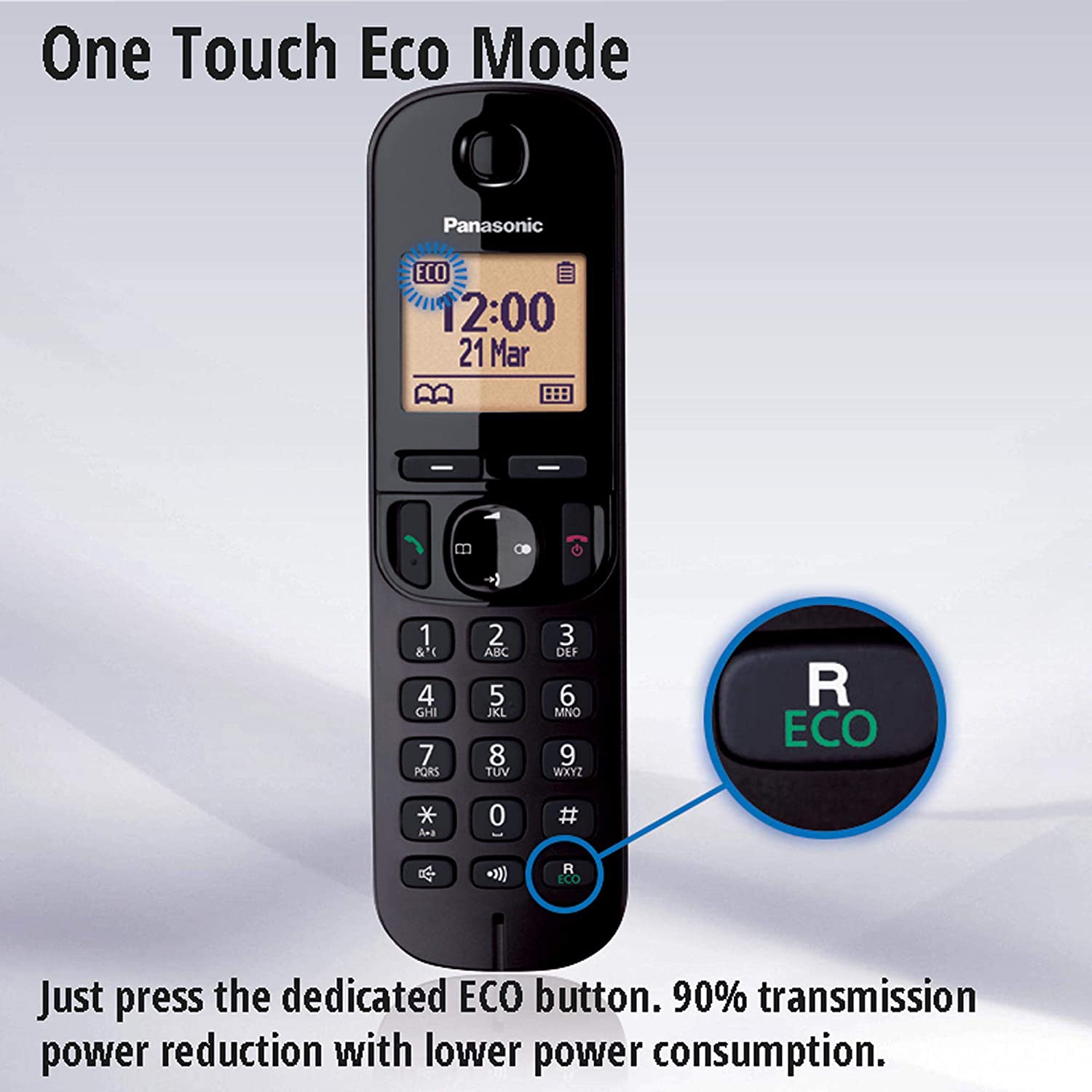 Panasonic KX-TGC220EB DECT Cordless Phone with Answering Machine - Refurbished Pristine