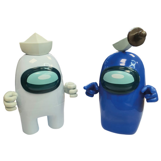 Toikido Among Us Action Figures 2 Pack Grey & Blue