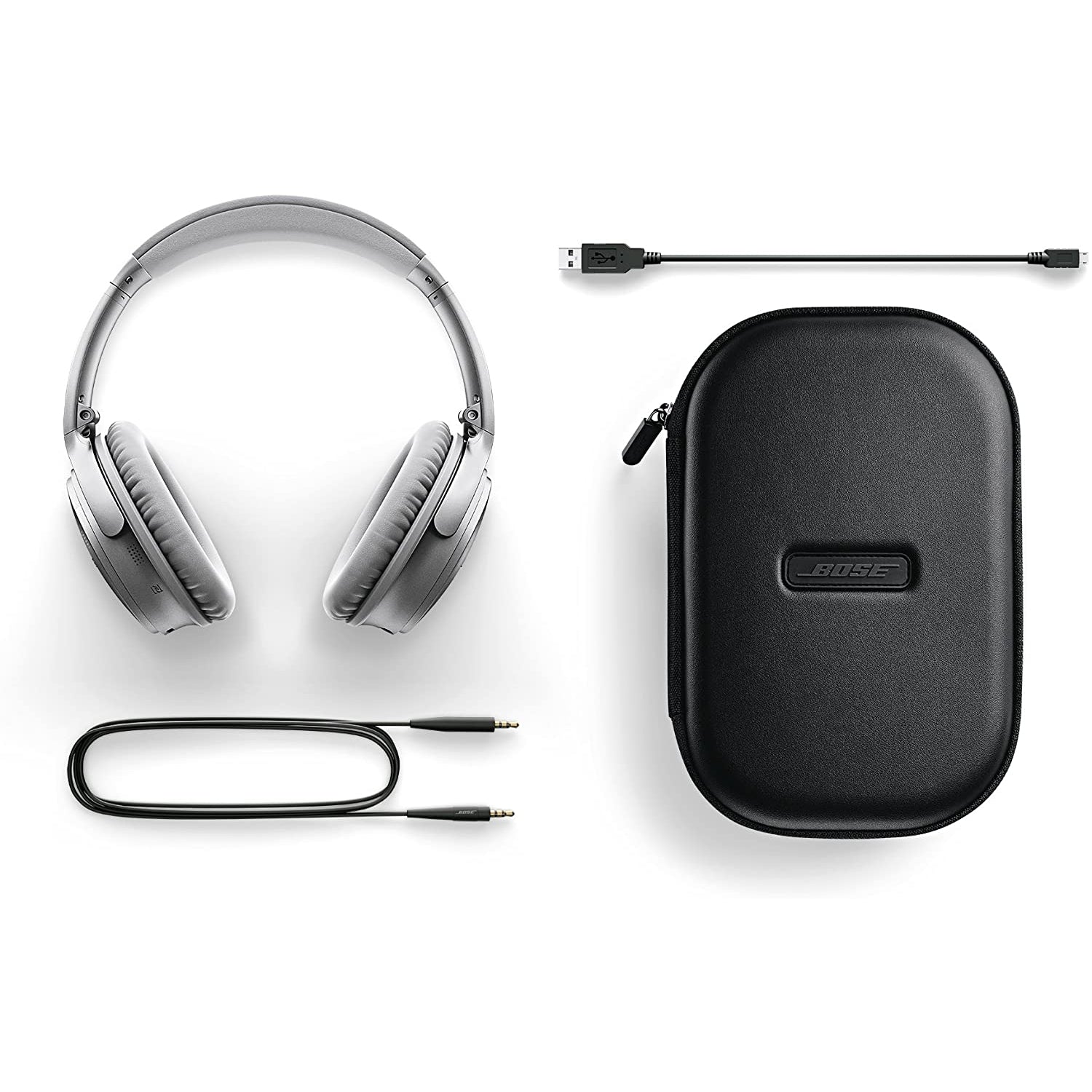 Bose QuietComfort 35 (Series I) Wireless Headphones, Noise Cancelling - Silver