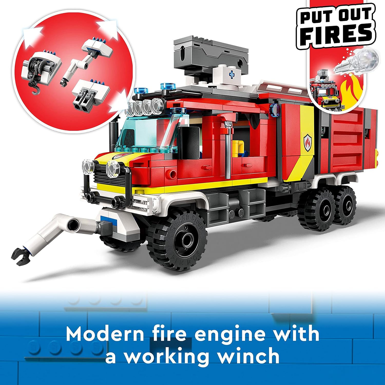 LEGO City 60374 Fire Command Unit Set with Fire Engine