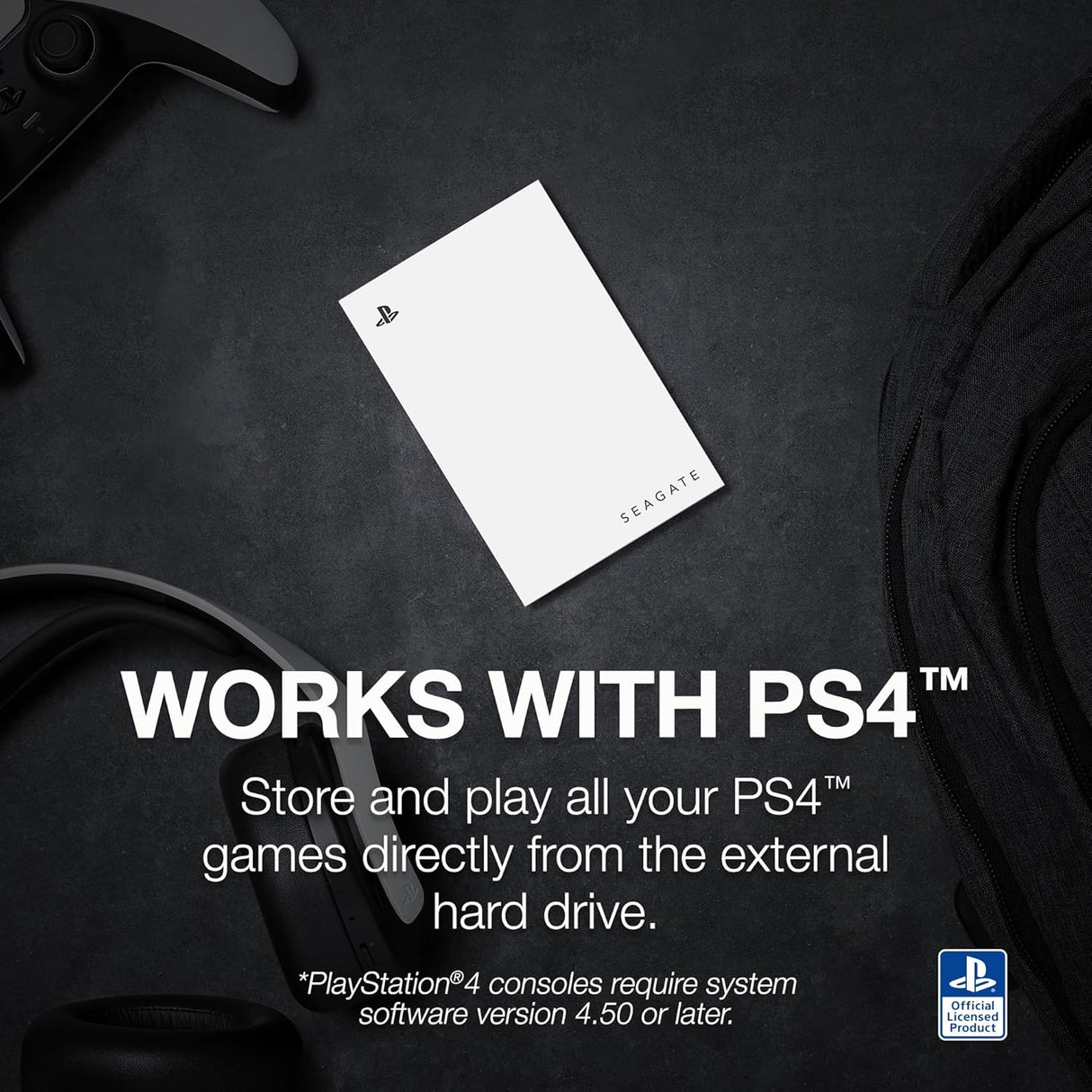 Seagate Game Drive 2TB for PS4 & PS5 - White -  Good