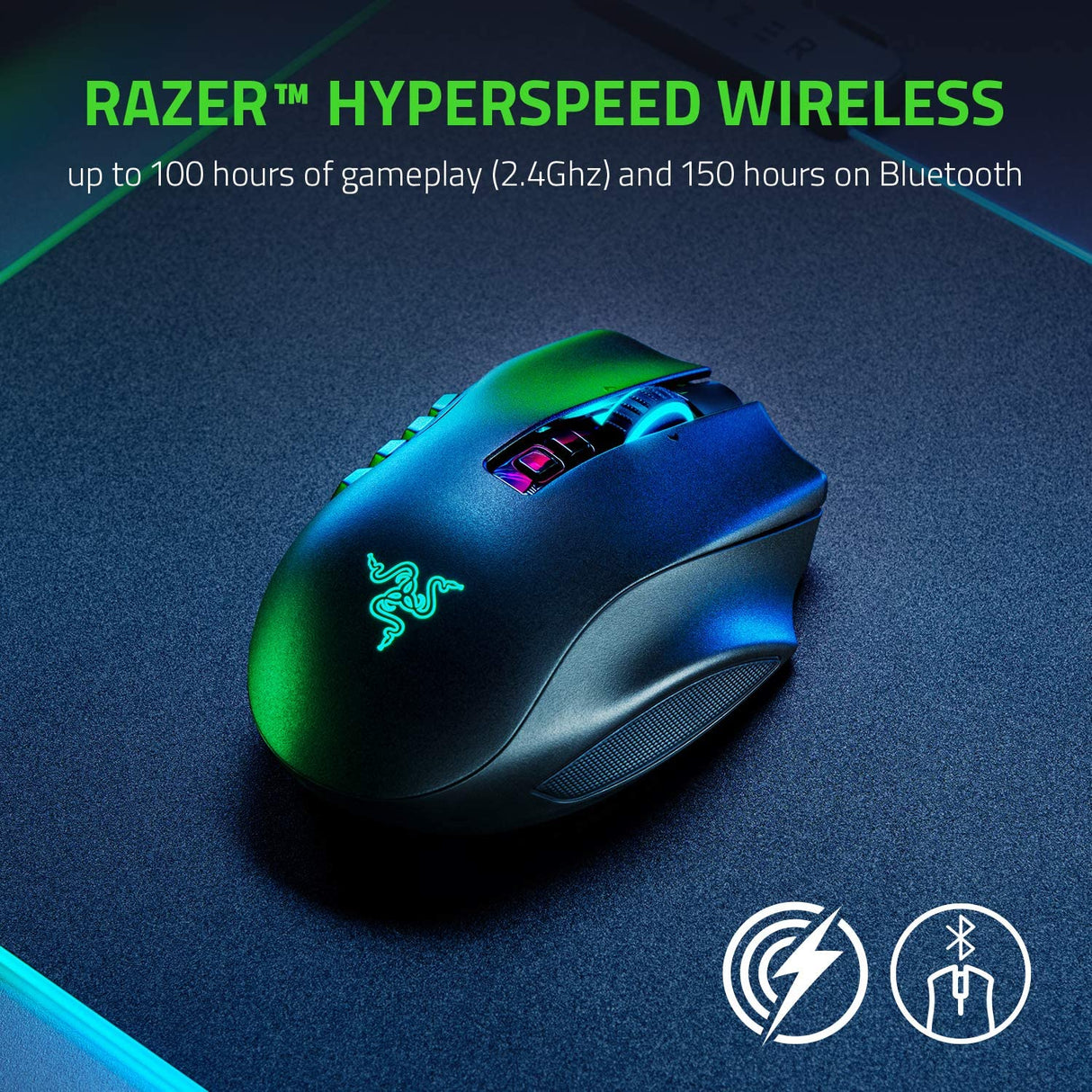 Razer Naga Pro Wireless Gaming Mouse - Black