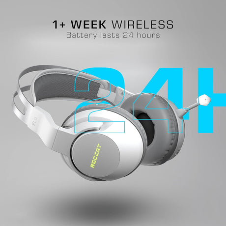 Roccat Elo 7.1 Air Wireless Surround Sound RGB Gaming Headset - White