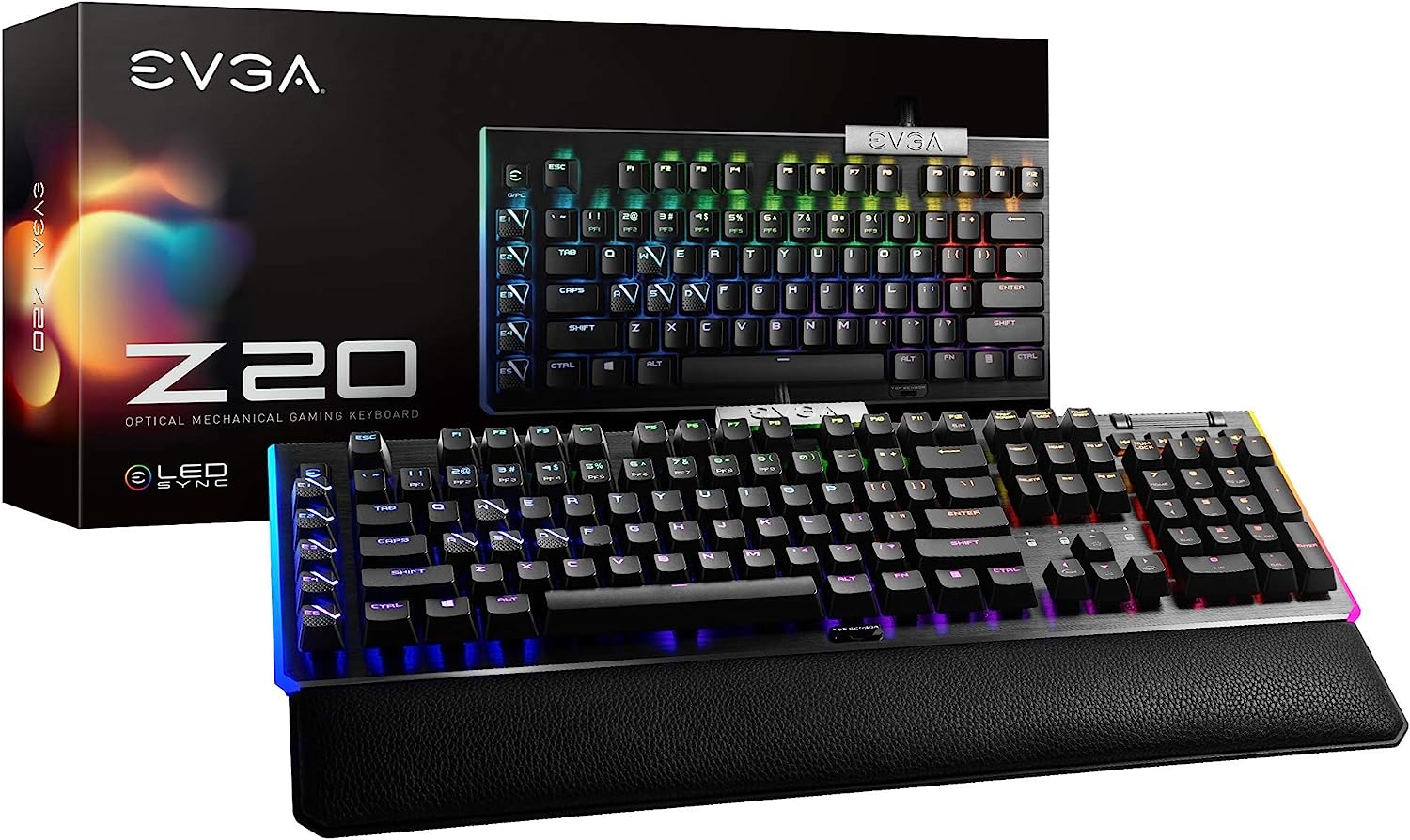 EVGA Z20 Optical Mechanical Gaming Keyboard - Black - Refurbished Pristine