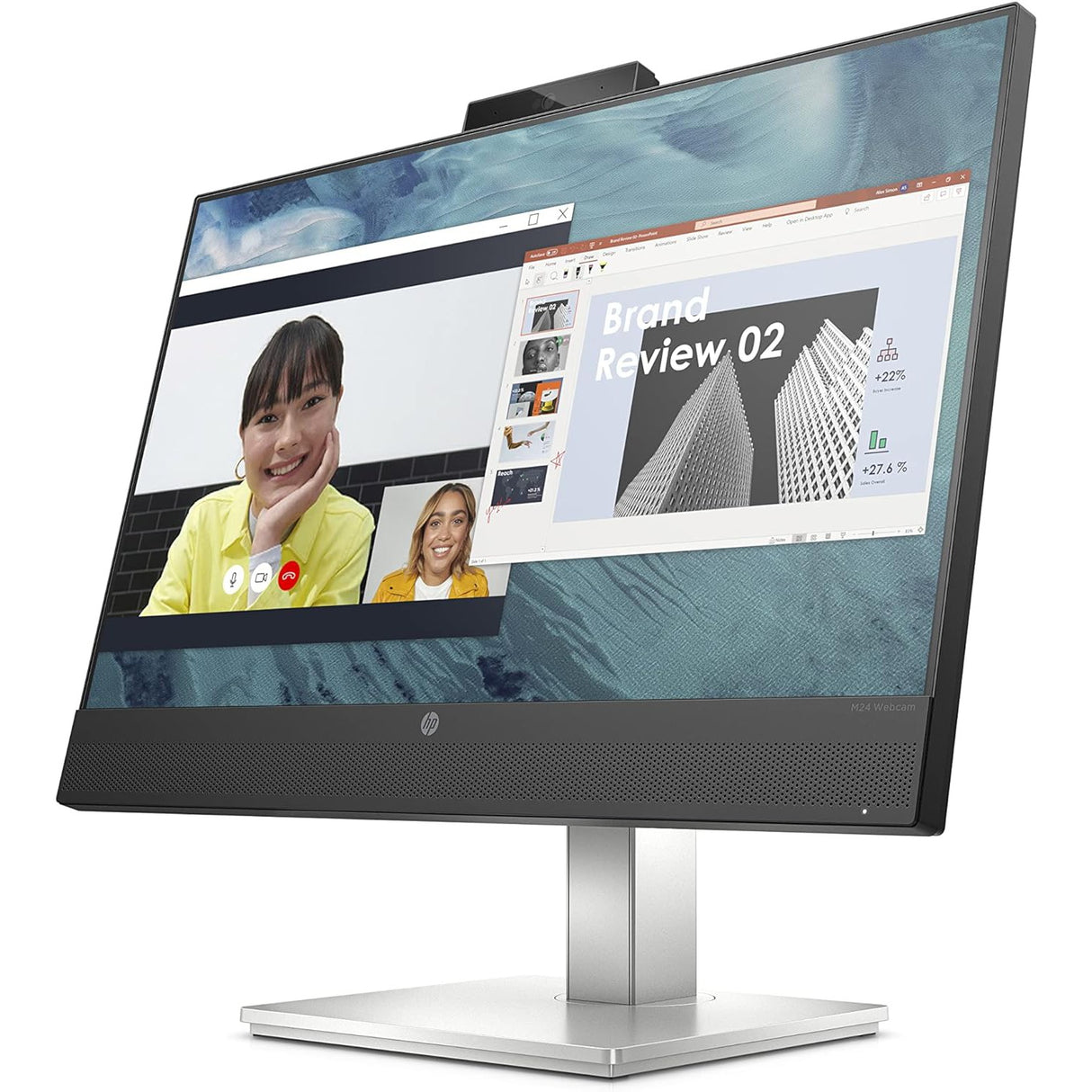 HP M24 24" Full HD LED Monitor - Silver