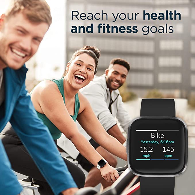 Fitbit Versa 2 Smart Fitness Watch - Black - Refurbished Pristine