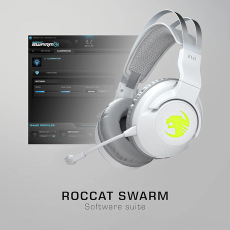 Roccat Elo 7.1 Air Wireless Surround Sound RGB Gaming Headset - White