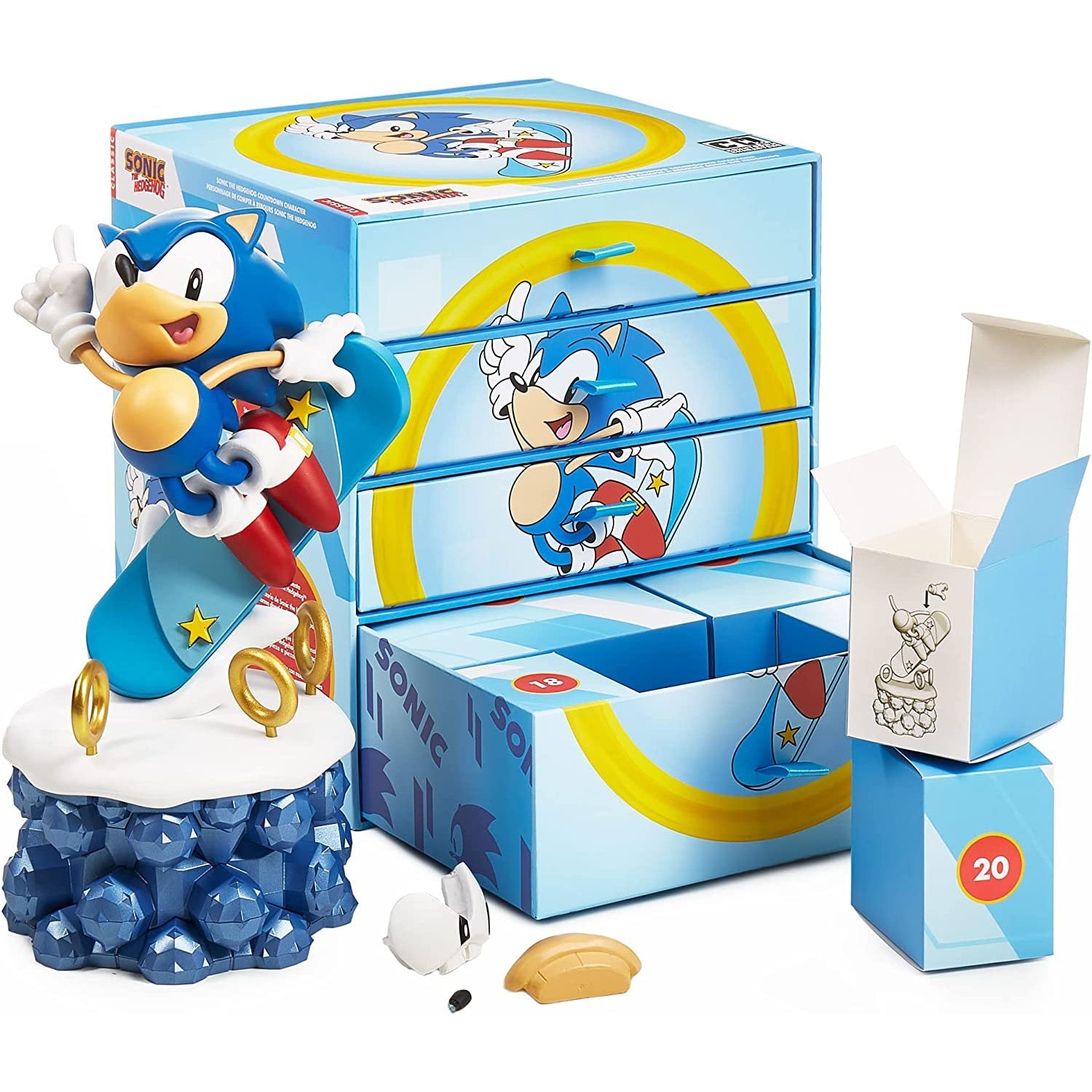 Numskull Sonic the Hedgehog Countdown Character Box - New