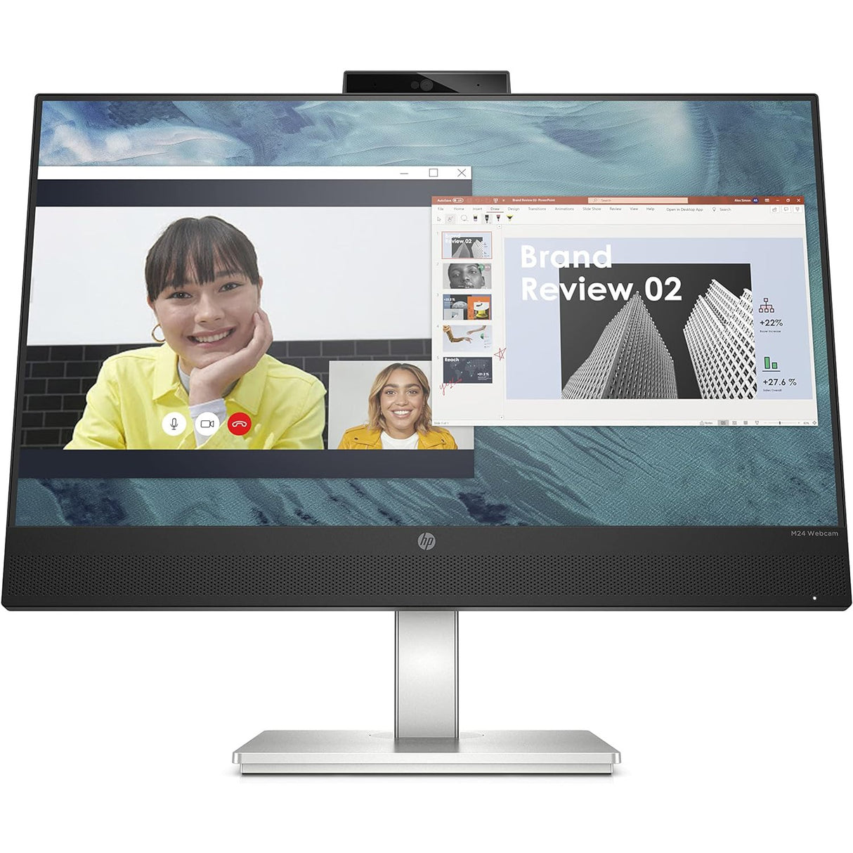 HP M24 24" Full HD LED Monitor - Silver
