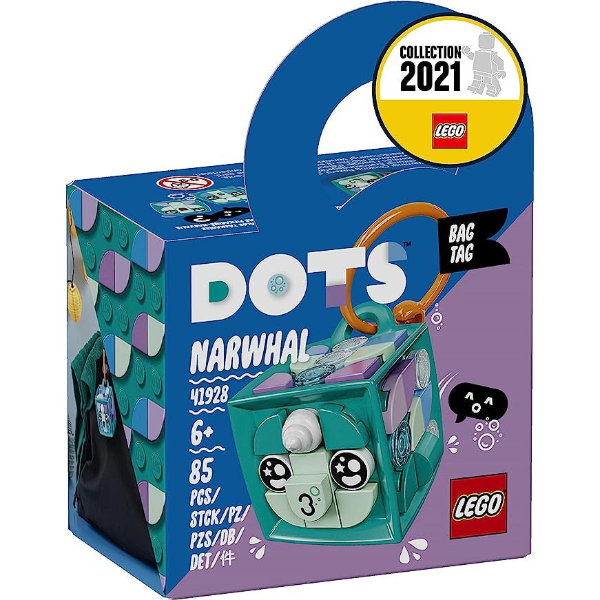 LEGO 41928 DOTS Bag Tag Narwhal - New