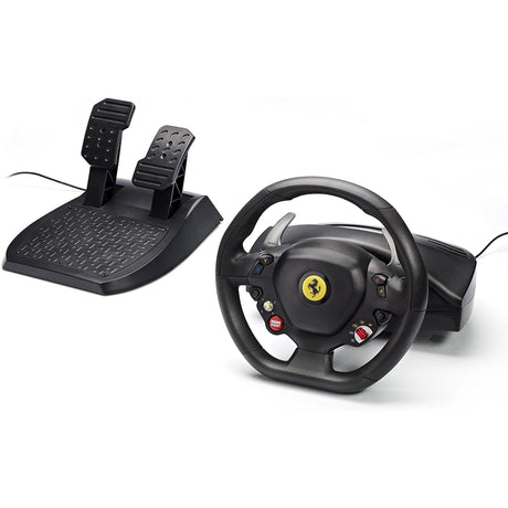 Thrustmaster Ferrari 458 Italia Racing Steering Wheel with Pedals For XBOX 360 - Black - Refurbished Excellent
