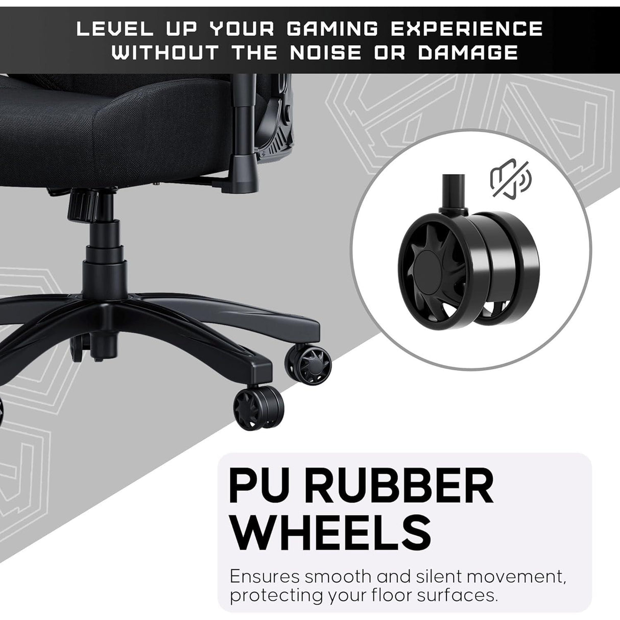 Anda Seat Luna Premium Large Gaming Chair - Black Fabric - Excellent