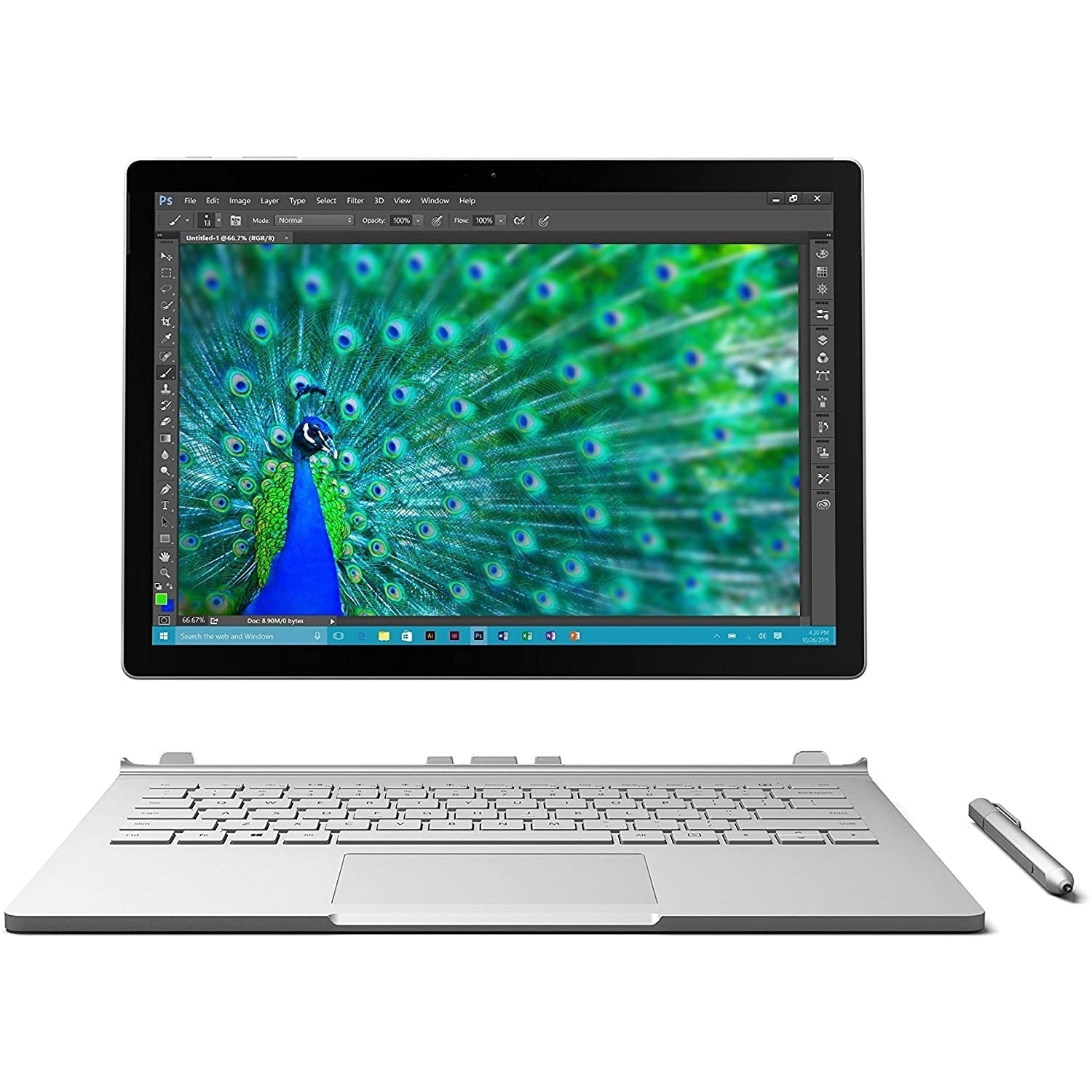 Microsoft Surface Book 13.5" Laptop Intel Core i5 8GB RAM 128GB SSD - Silver - Refurbished Good - No Charger