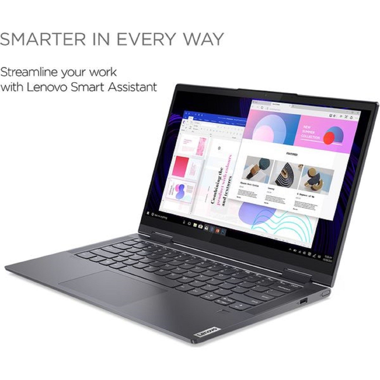 Lenovo Yoga 7i 14" 2 in 1 Laptop, Intel Core i5, 8GB RAM, 256GB SSD, Slate Grey (82BH000DUK) - Refurbished Pristine