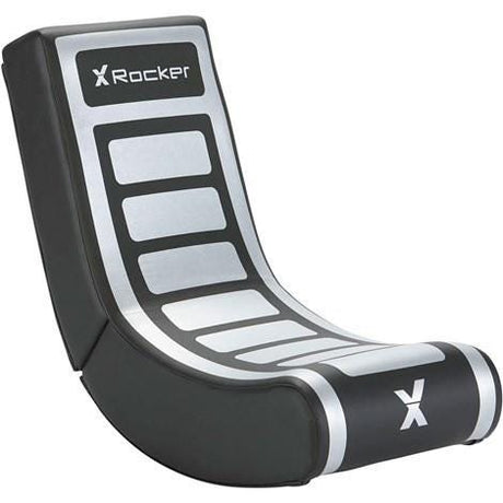 X Rocker Video Rocker Gaming Chair - Black & Silver - New
