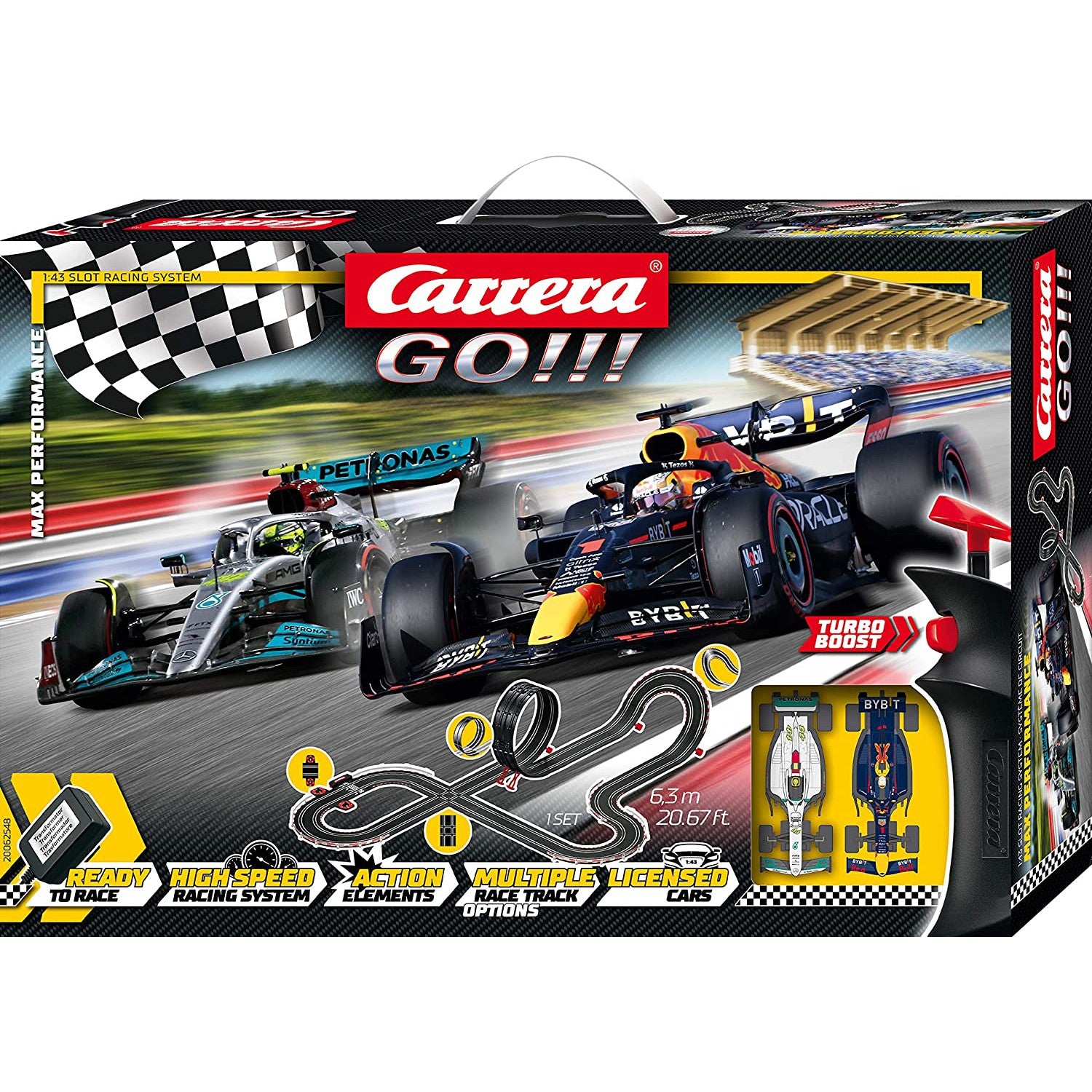 Carrera GO!!! Max Performance 2022 F1 Slot Racing Set (6.3m)