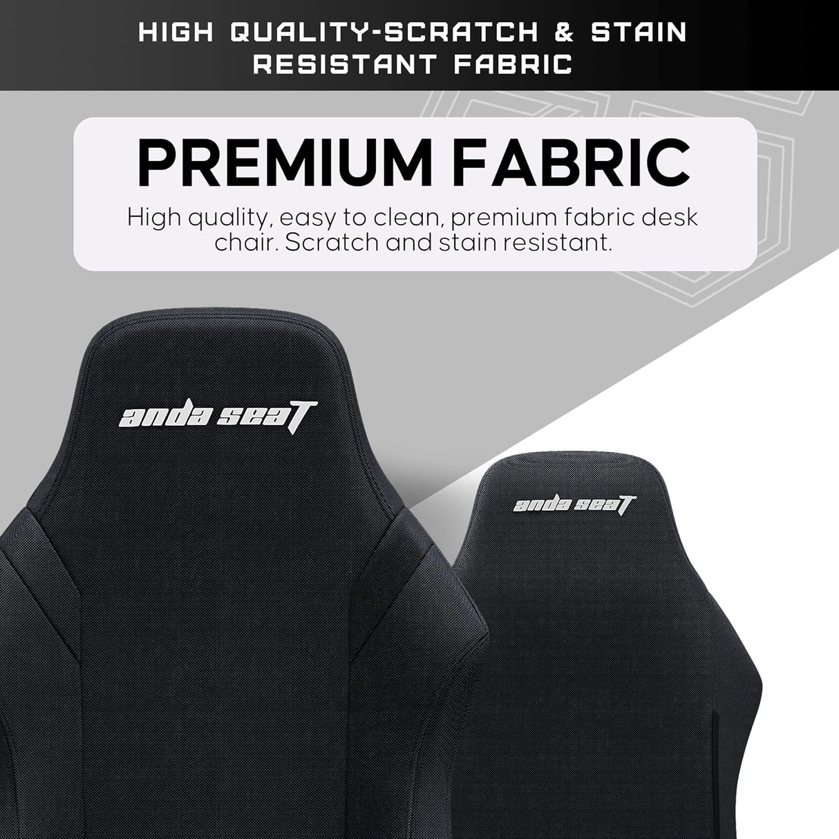 Anda Seat Luna Premium Large Gaming Chair - Black Fabric - Excellent