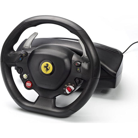 Thrustmaster Ferrari 458 Italia Racing Steering Wheel with Pedals For XBOX 360 - Black - Refurbished Excellent