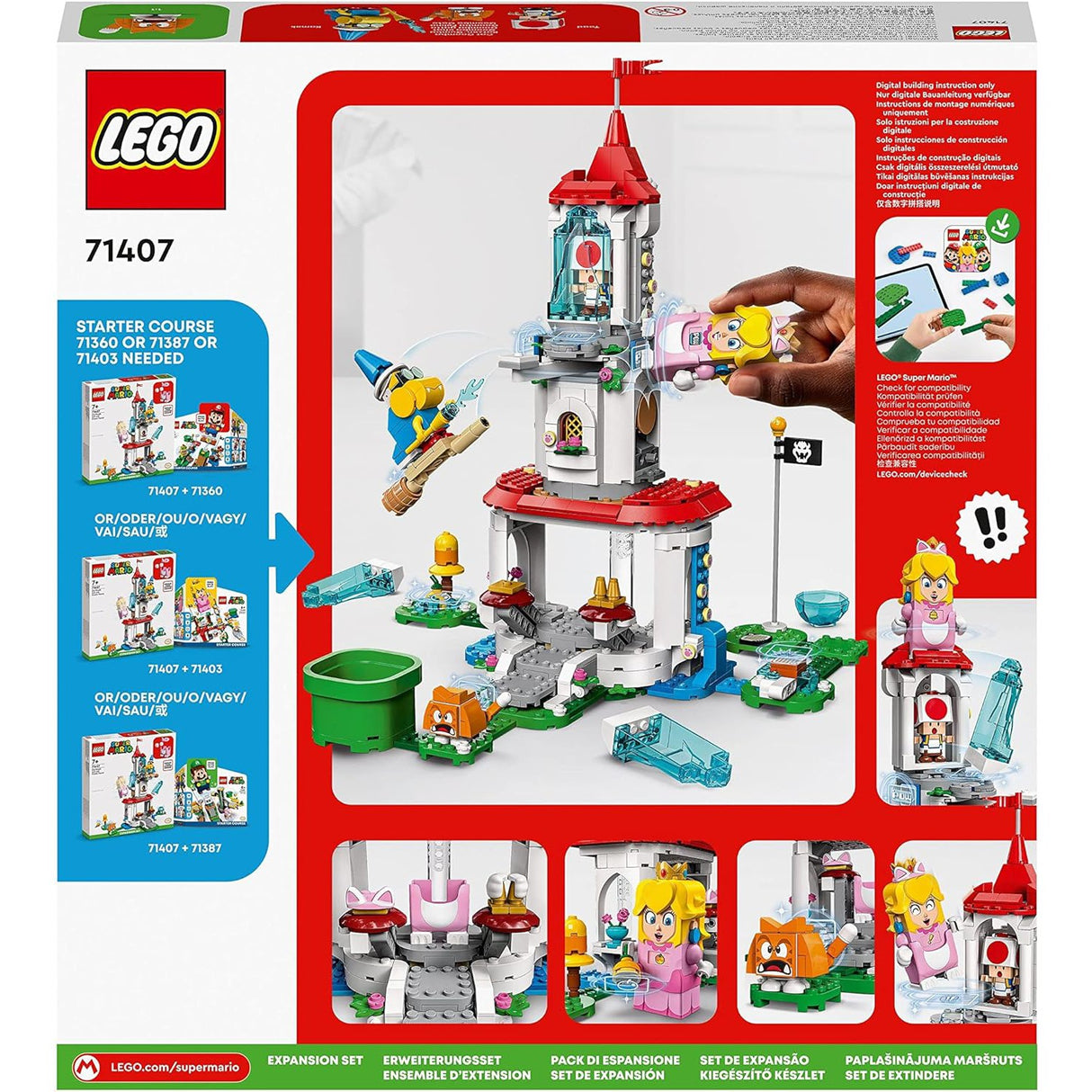 Lego 71407 Super Mario Cat Peach Suit and Frozen Tower Expansion Set