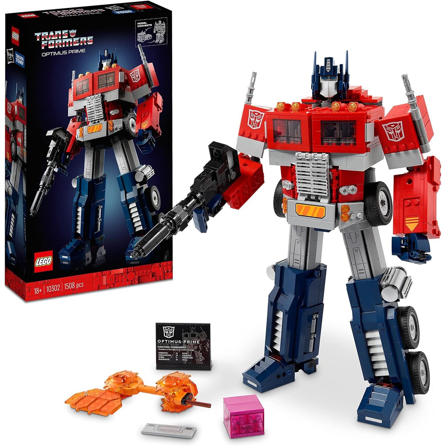 Lego 10302 Icons Optimus Prime Transformers Robot Model Set - Pristine