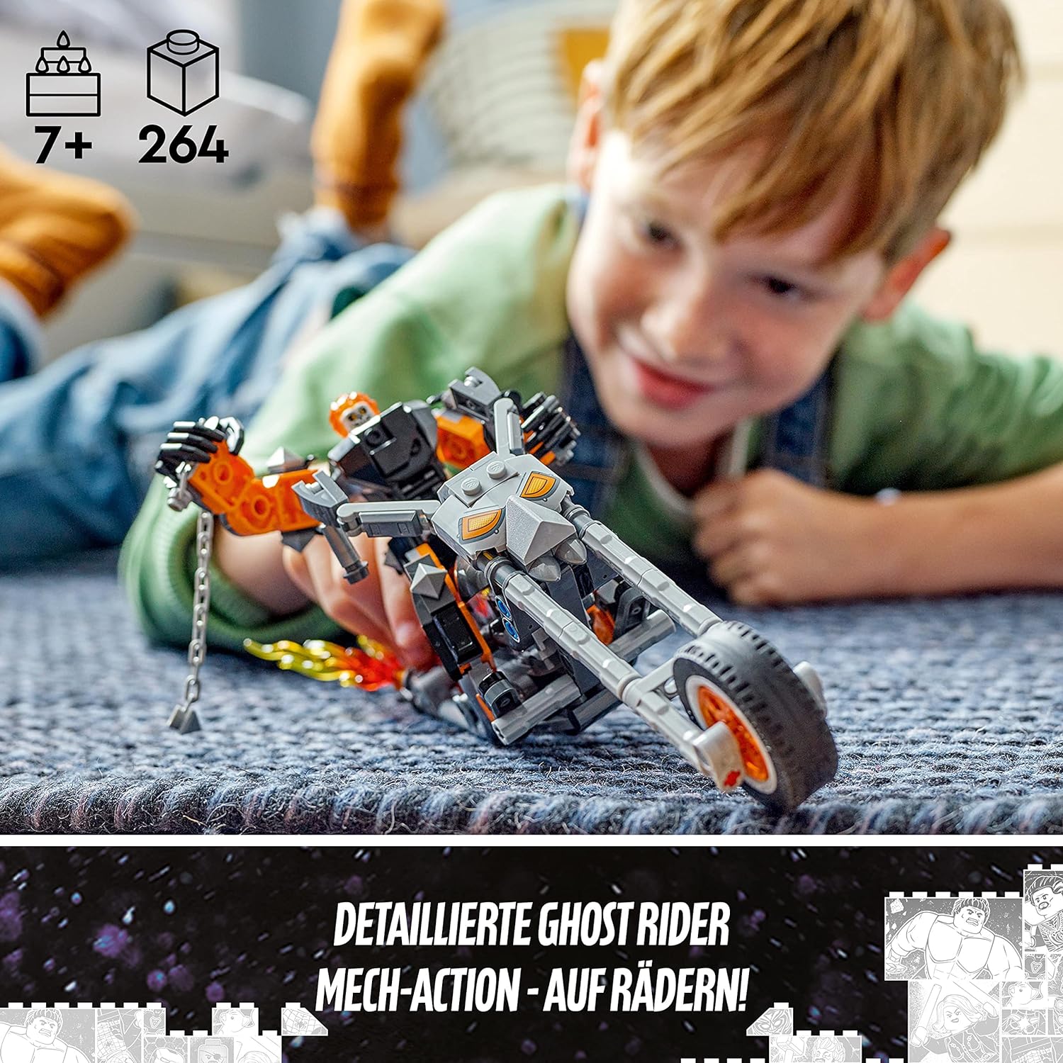 LEGO 76245 Marvel Ghost Rider Mech & Bike Motorbike Toy
